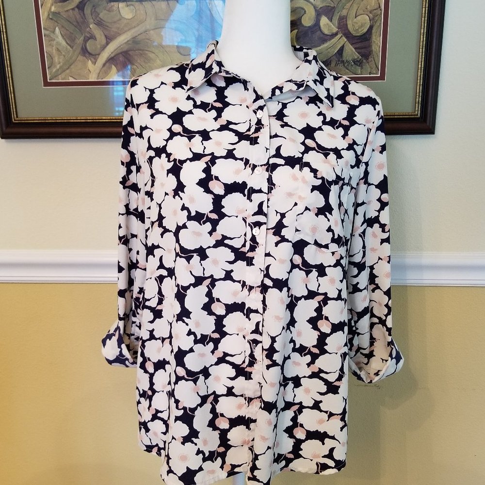 Skies are Blue  Kaulin Button Down Blouse M - Picture 2 of 7